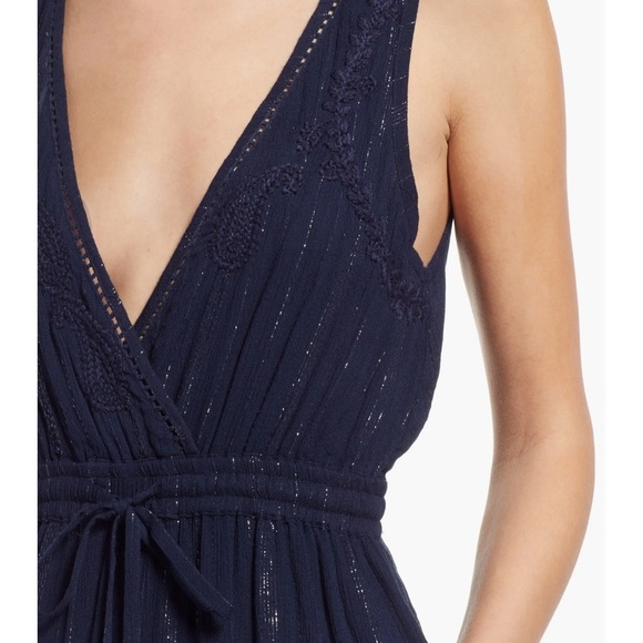 Raga Navy Blue & Gold Metallic Stripe Maxi Dress XS Festival Resort Wear NWT - Picture 16 of 16